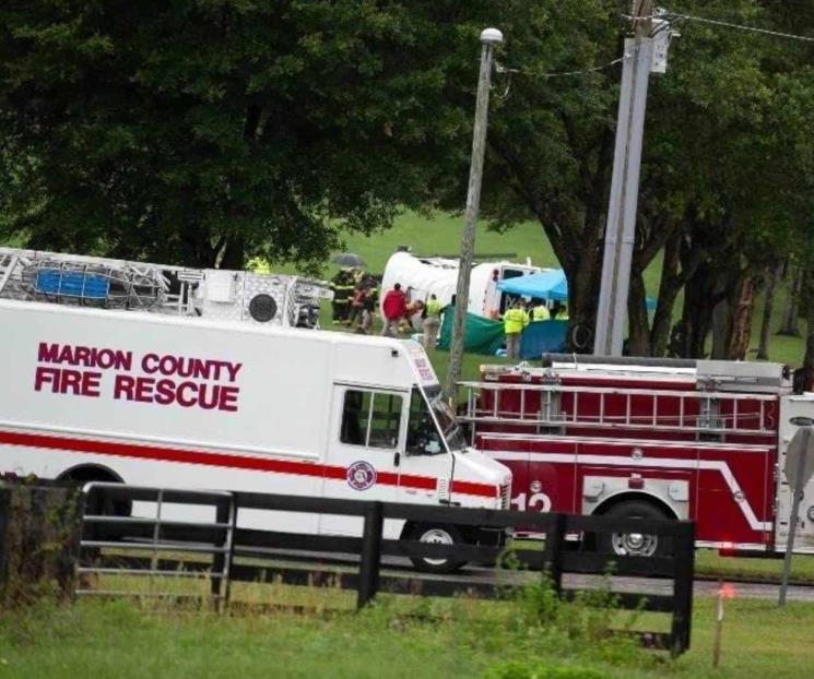 Volcadura de autobús de migrantes deja ocho muertos en Florida