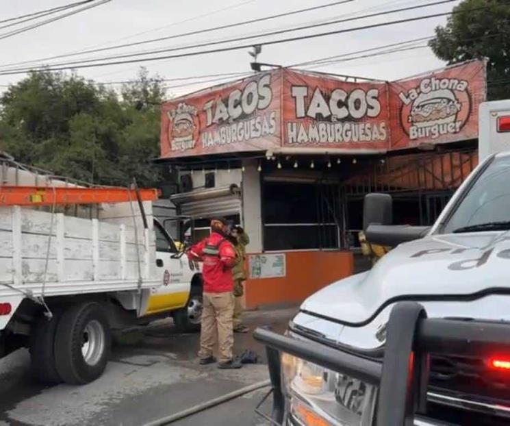 Alarma flamazo en taquería