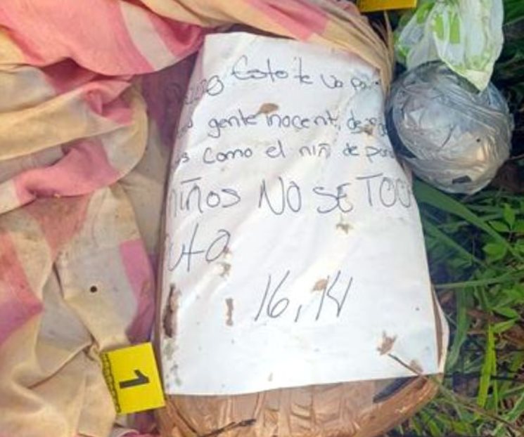 Dejan restos con amenazas por muerte de menor en Tabasco