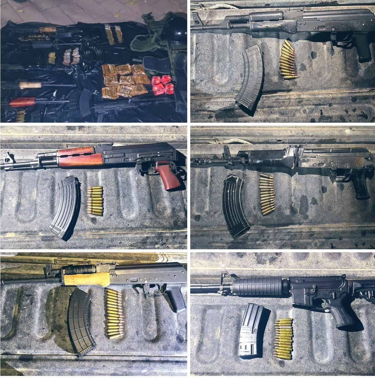 Elementos de Fuerza Civil de Nuevo León, lograron asegurar todo un arsenal y tres vehículos, que fueron abandonados por integrantes de un grupo delictivo en el municipio de Galeana.