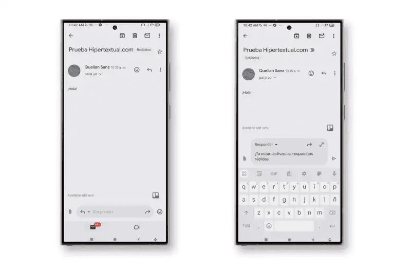 Gmail ahora se parece a WhatsApp con sus nuevas respuestas rápidas