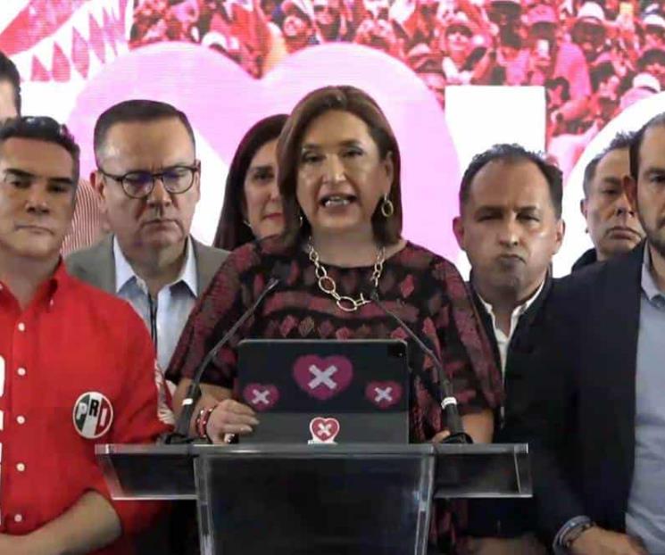 Reconoce Xóchitl Gálvez la derrota ante la Morenista