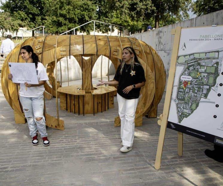 Exponen sus avances creativos con pabellones arquitectónicos