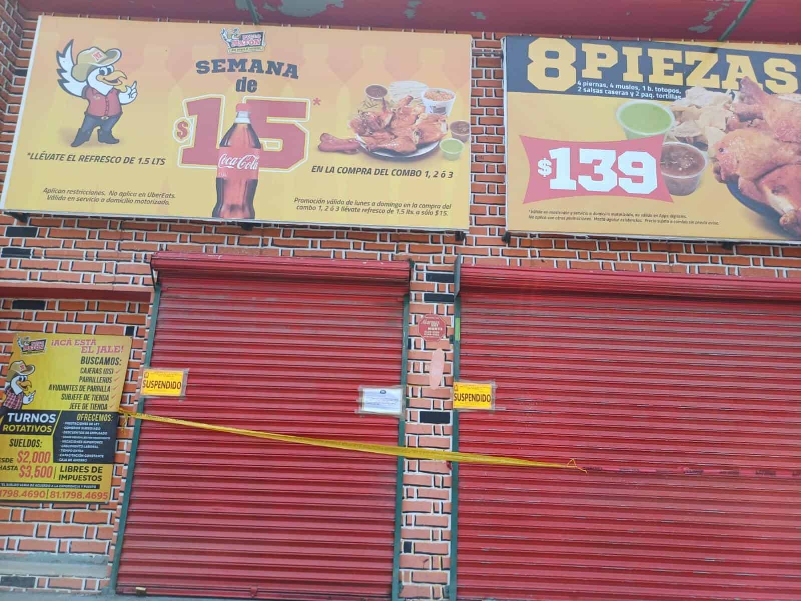 La Fiscalía General de Justicia del Estado, ordenó el levantamiento de sellos del local de la cadena comercial de comida rápida, denominada Pollo Matón, al comprobarse que fue una bacteria en un platillo de comida china, lo que provocó la muerte de dos menores en el municipio de Escobedo.
