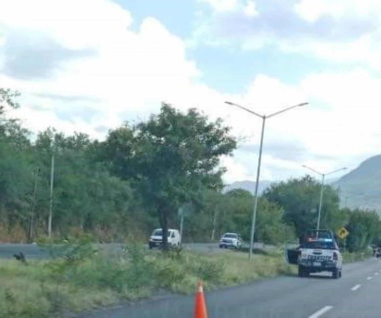 Tiran cuerpo calcinado en camellón de la Nacional