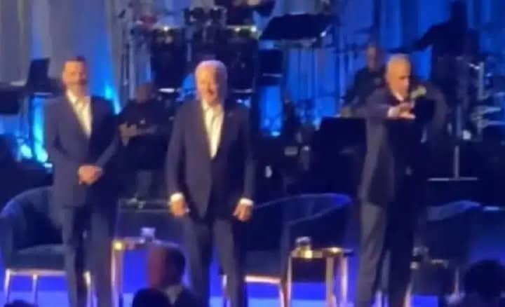 Captan a Biden nuevamente pasmado en recaudación de fondos