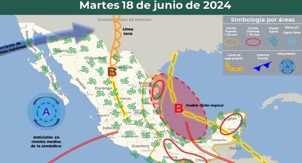 Activan protocolos ante presencia del potencial Ciclón Tropical 1