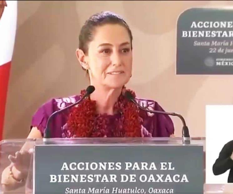 Interrumpe sismo mensaje de Sheinbaum en Huatulco