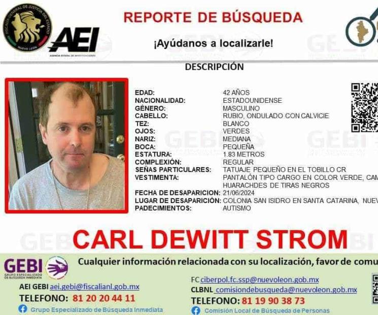 Desaparece hombre con autismo