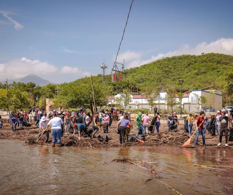 Hacen equipo para limpiar presa La Boca