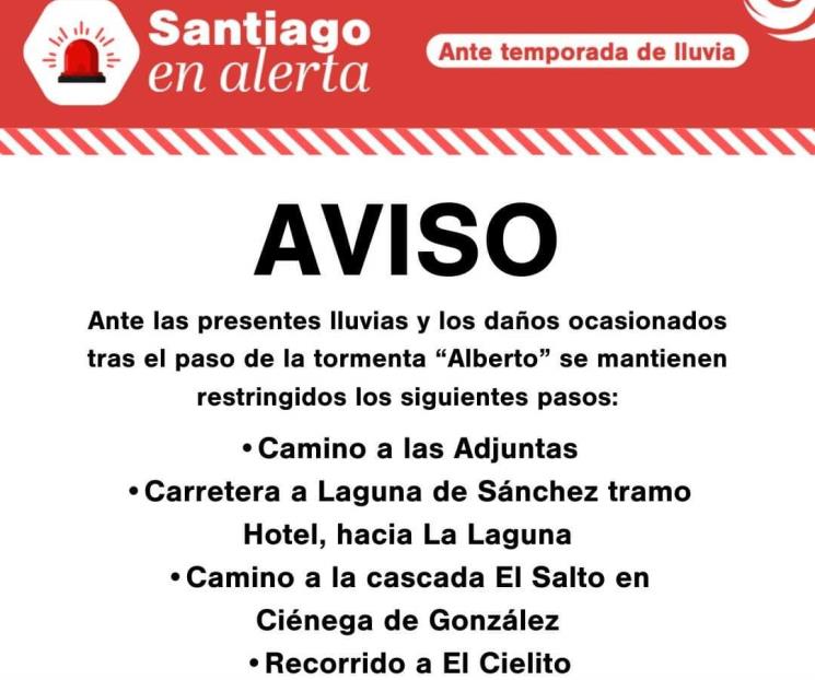 Pide David atender recomendaciones ante las lluvias