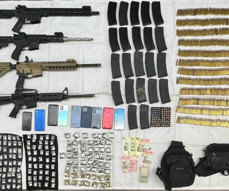 Capturan a 8 con armas largas