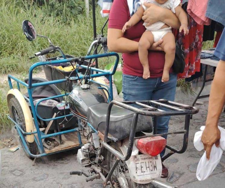 Lesiona camión a familia