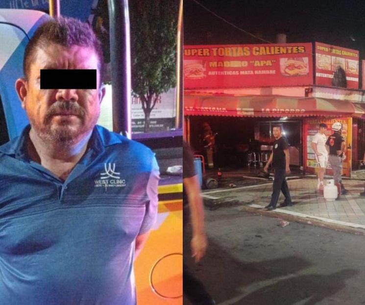 Lo detienen por provocar incendio en negocio de tortas
