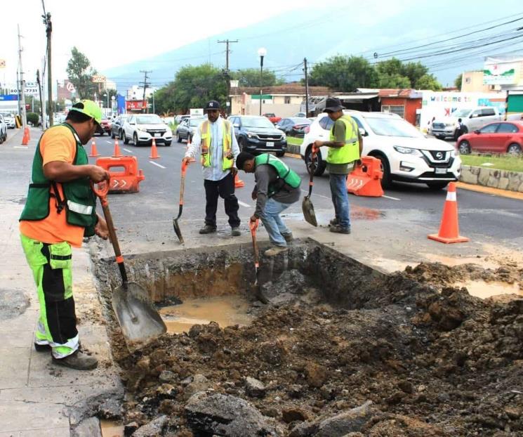 Reparan 70% de los hundimientos en calles regias