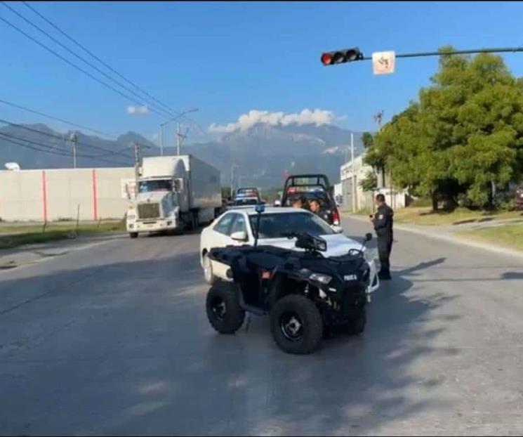 Queda lesionado policía de Allende por impactar cuatrimoto Queda lesionado policía de Allende por impactar cuatrimoto