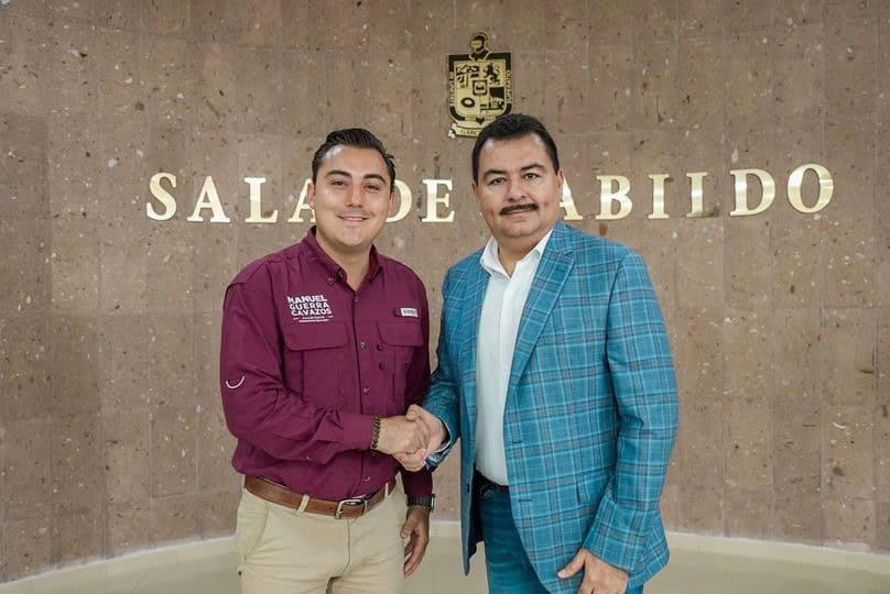 Recibe Carlos Guevara a Manuel Guerra