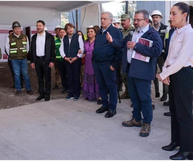 Supervisan obras Claudia Sheinbaum y López Obrador