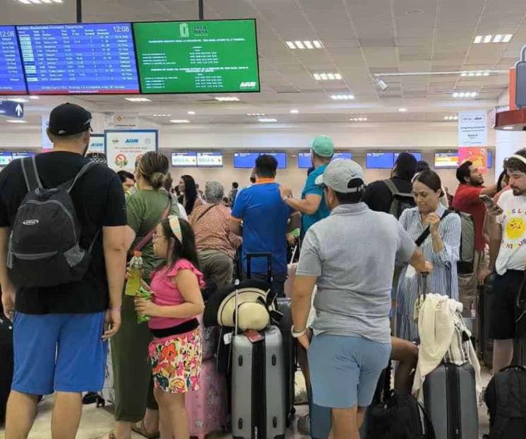 Van 345 vuelos retrasados en el AICM por apagón informático