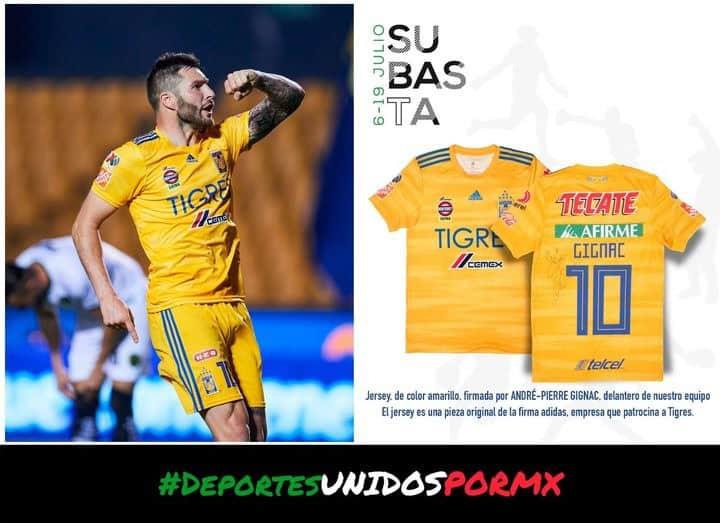 Subastan jerseys de jugadores de Tigres