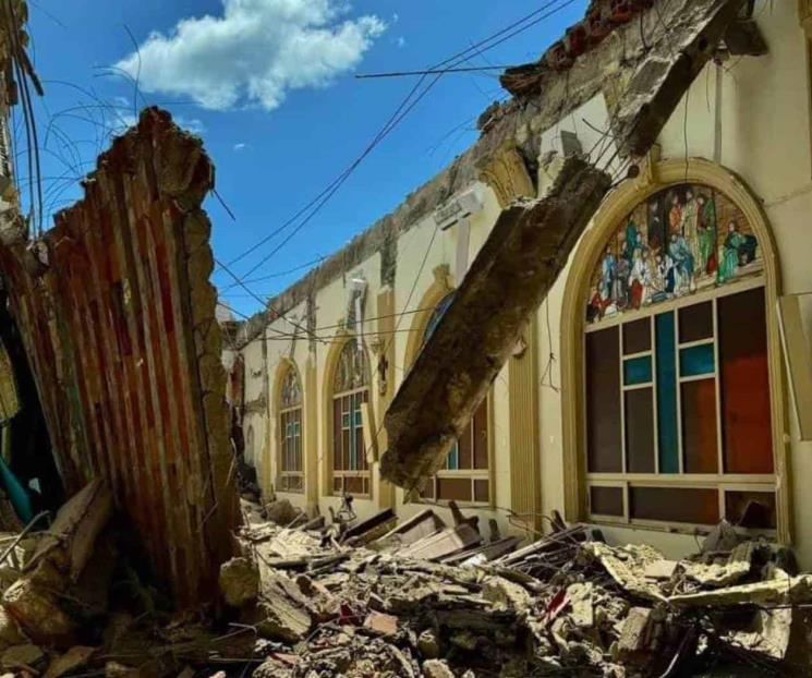 Colapsa techo de una iglesia en Cerralvo