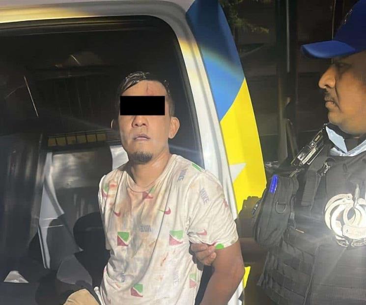 Capturan a asaltante tras amenazar a policías con arma de postas