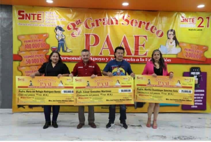 Realiza S50 entrega de premios a ganadores del 3er sorteo PAAE