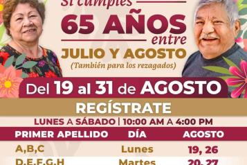 Inicia el lunes registro para la pensión de Bienestar