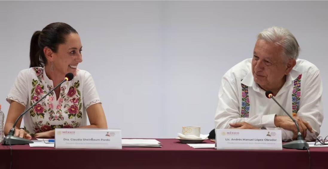 Sheinbaum encabeza junto a AMLO el gabinete de seguridad