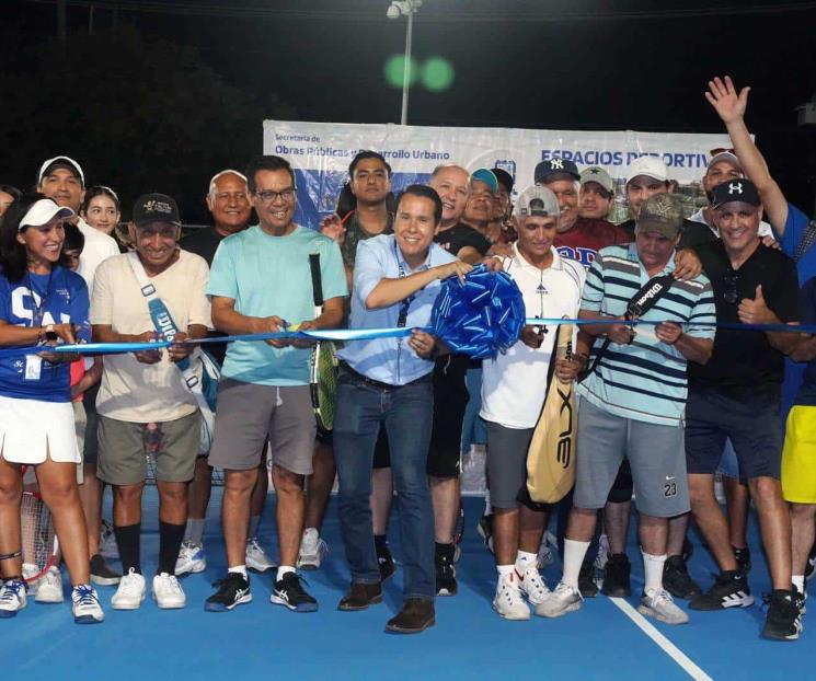 Entrega Carrillo cancha de tenis remodelada Entrega Carrillo cancha de tenis remodelada