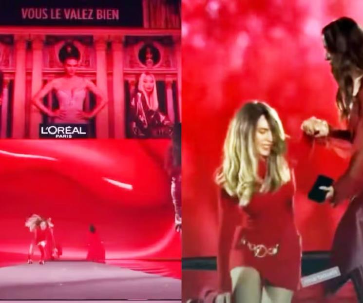 Protagoniza caída Belinda en desfile de Moda en París Protagoniza caída Belinda en desfile de Moda en París