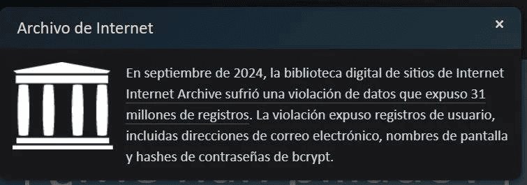 Robo de datos a Internet Archive afecta a 31 millones de usuarios