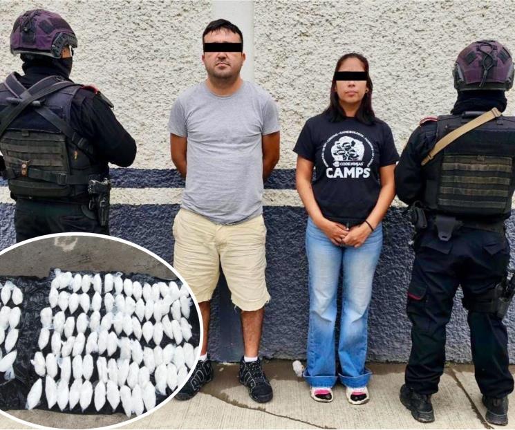 Capturan a pareja con más de 60 kilos de “cristal”