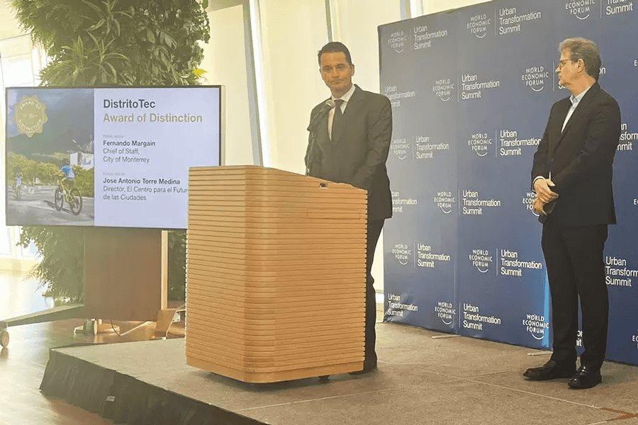 WEF y ONU-Hábitat otorgan a distritotec premio internacional WEF y ONU-Hábitat otorgan a distritotec premio internacional
