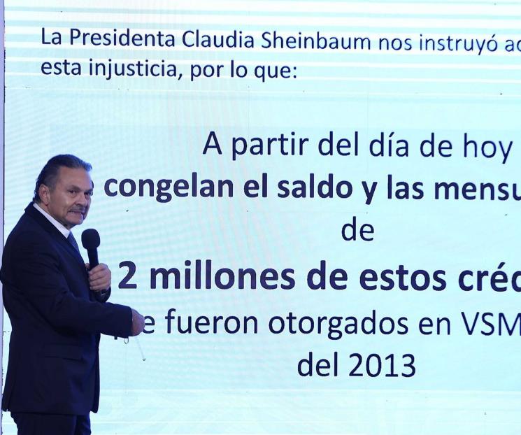 Infonavit anuncia el congelamiento de 2 millones de créditos