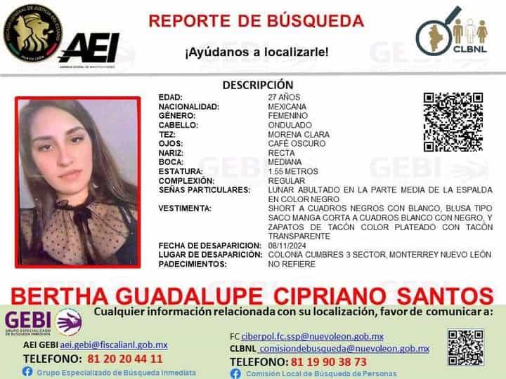 Buscan a mujer desaparecida Buscan a mujer desaparecida