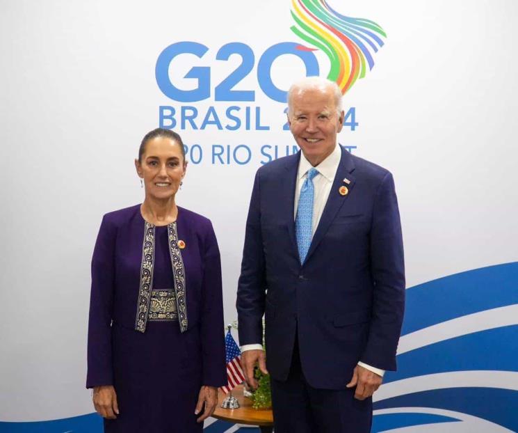 Sheinbaum y Biden se reúnen por primera vez en el G20 Sheinbaum y Biden se reúnen por primera vez en el G20