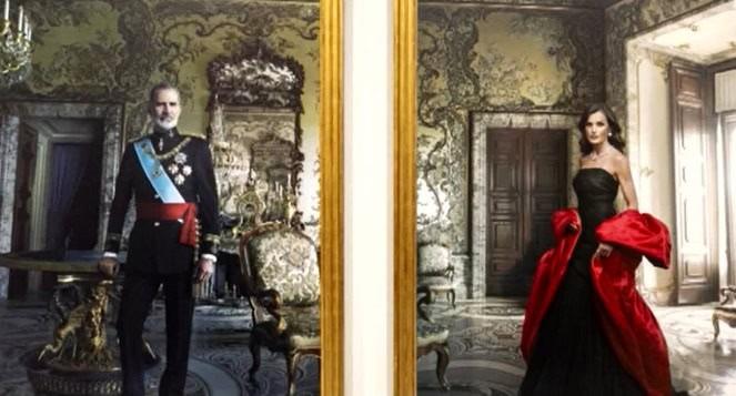 Retratos oficiales de reyes de España desatan polémica Retratos oficiales de reyes de España desatan polémica