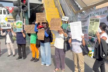 Protestan ante alza a tarifas del transporte