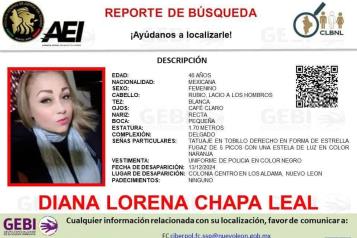 Desaparece mujer policía en Los Aldamas