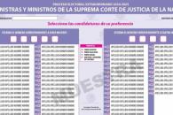 INE aprueba 4 diseños de boletas para elección del Poder Judicial