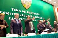 Aldana rinde protesta como dirigente del Sindicato de Petroleros
