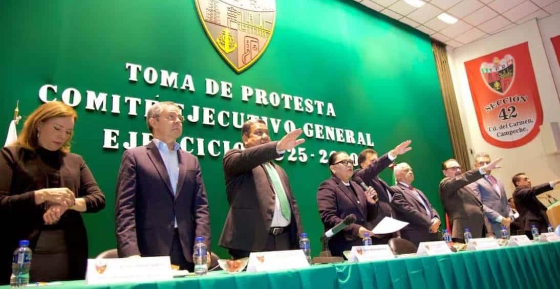 Aldana rinde protesta como dirigente del Sindicato de Petroleros