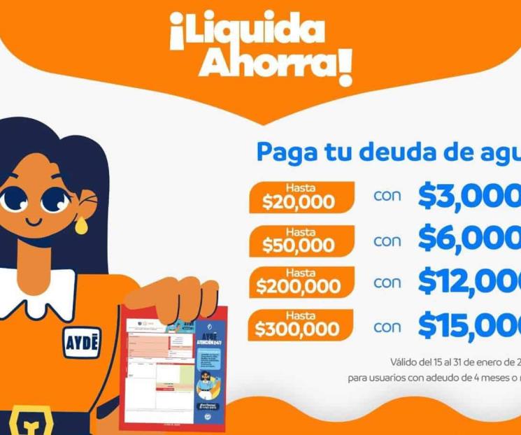 Reactivará Agua y Drenaje programa ‘Liquida Ahorra’