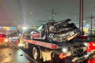 Choque deja tres heridos en Santa Catarina