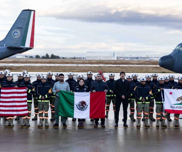 Equipo mexicano viaja a California para combatir incendios Equipo mexicano viaja a California para combatir incendios