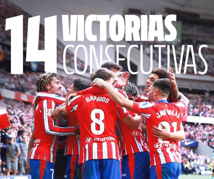 Gana Atlético de Madrid y toma la cima en la Liga de España