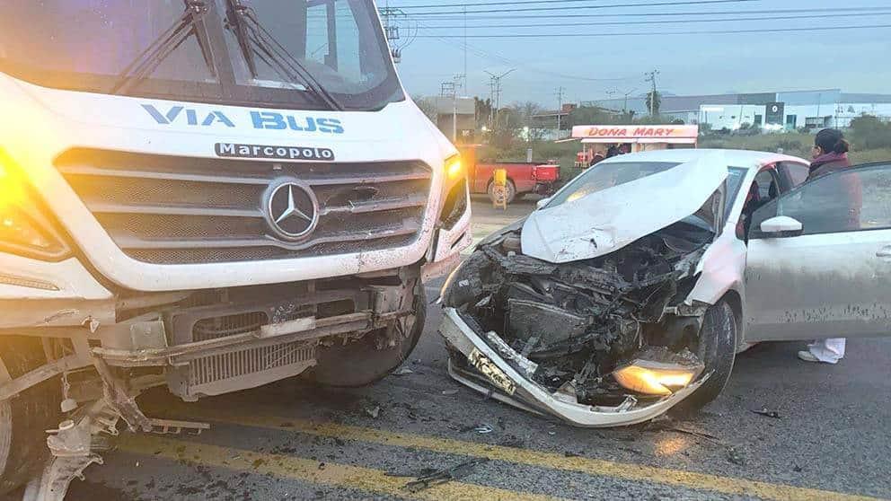 Reportan nueve heridos tras carambola