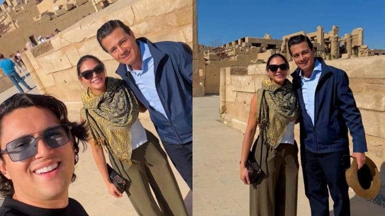 Captan a Peña Nieto en Egipto asiste al Templo de Karnak