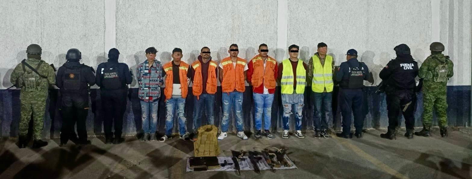 Detienen a 7 con armas de fuego